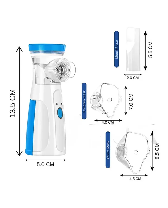 Portable Mesh Nebulizer – Silent Ultrasonic Inhaler for Adults & Kids | Type-C Rechargeable