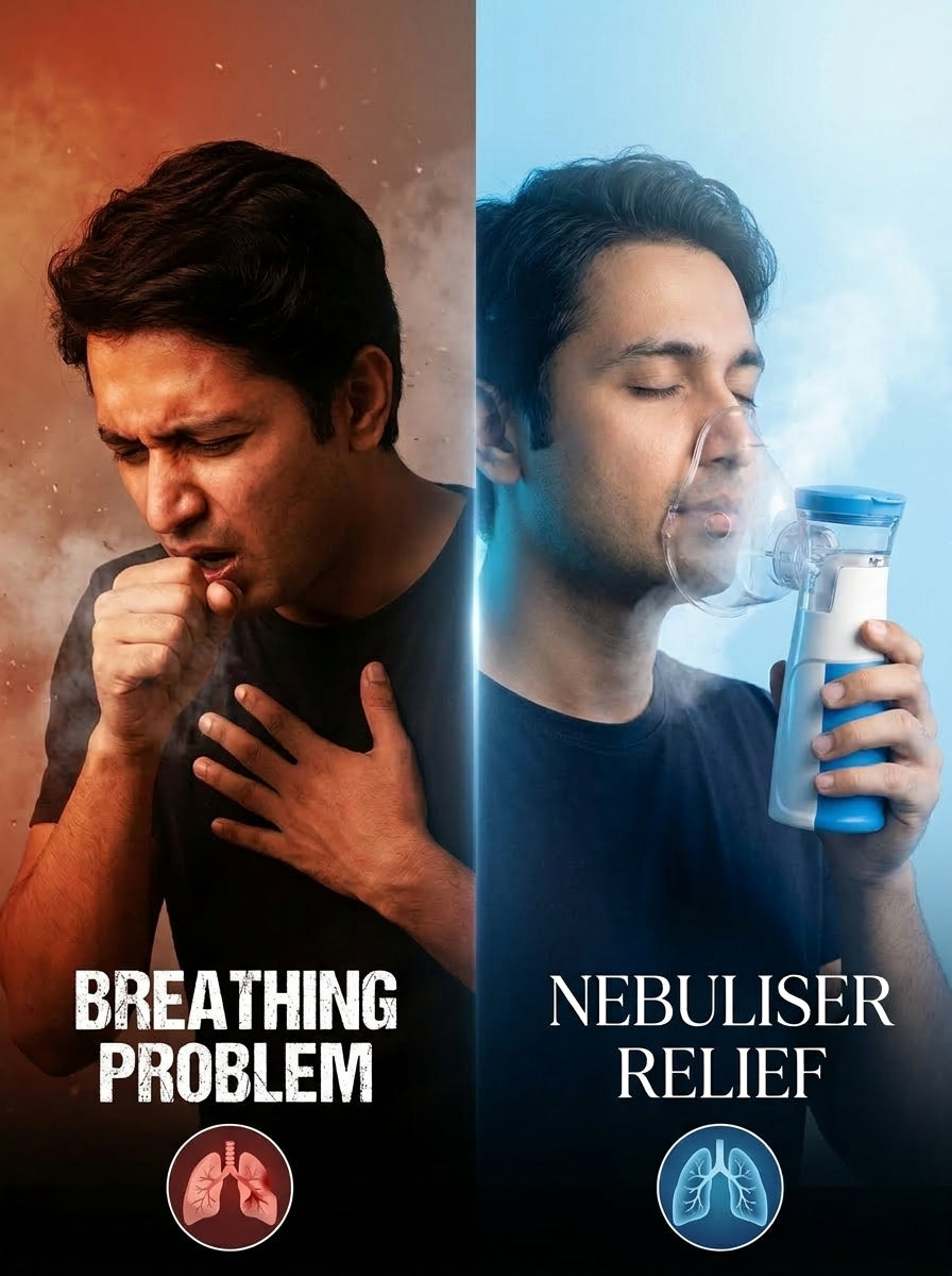 Portable Mesh Nebulizer – Silent Ultrasonic Inhaler for Adults & Kids | Type-C Rechargeable